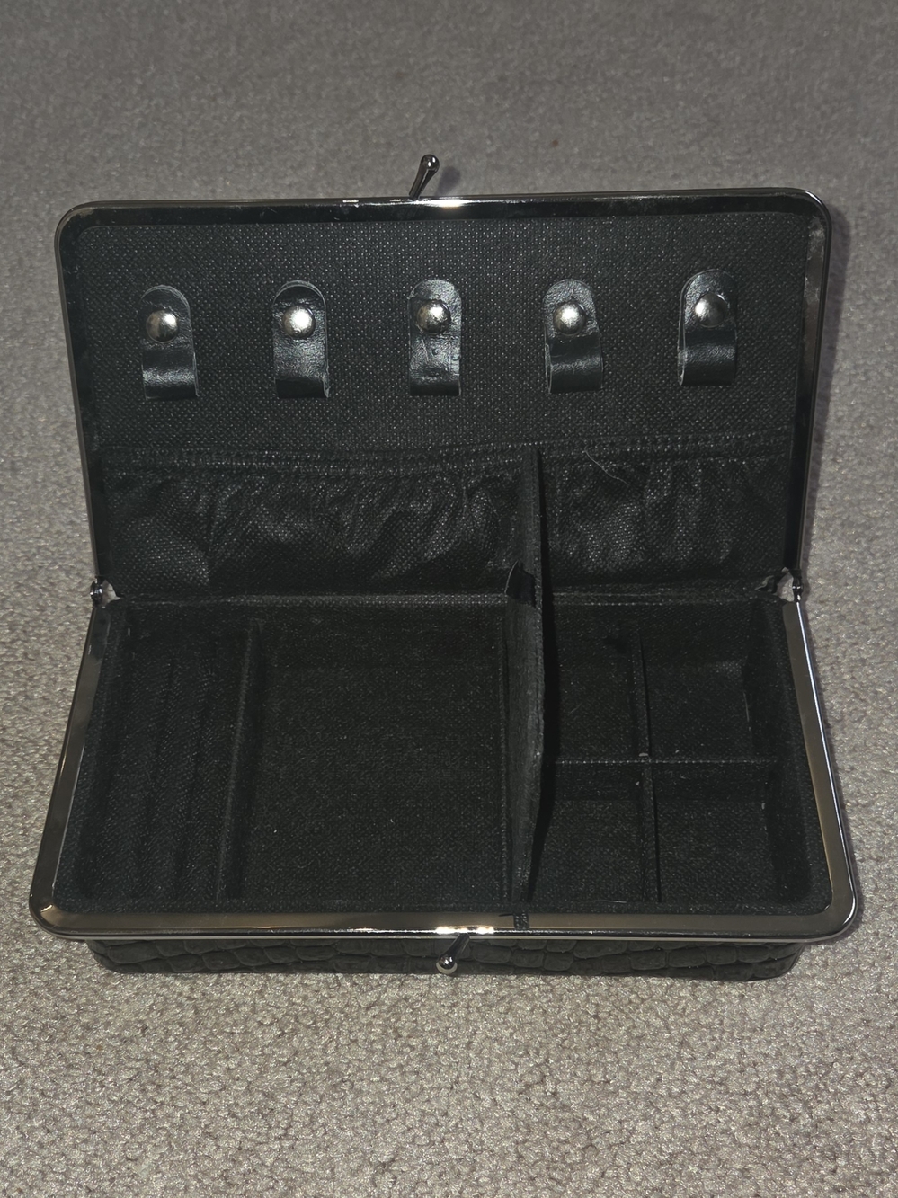 Black Leather Jewelry Box